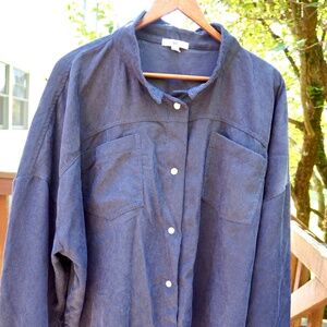 BP., women’s L snap front, long sleeve corduroy shirt